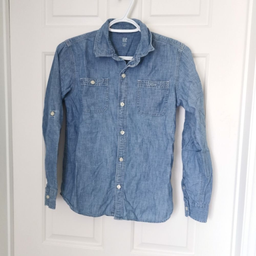 2/$20 Gap boys denim button down